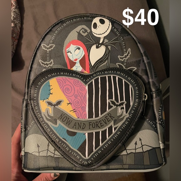 Loungefly Handbags - Loungefly Nightmare Before Christmas Backpack - Black and Gray